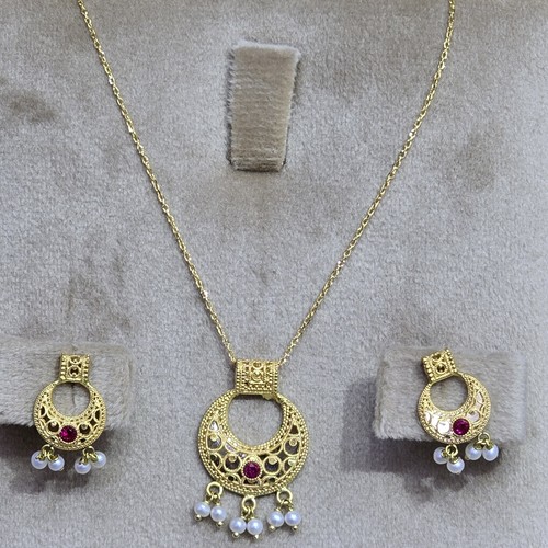 Hlaf set Gold (21k) weight(5.64)gr Length(40cm)