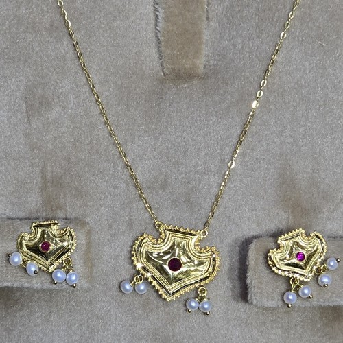 Hlaf set Gold (21k) weight(4)gr Length(40cm)