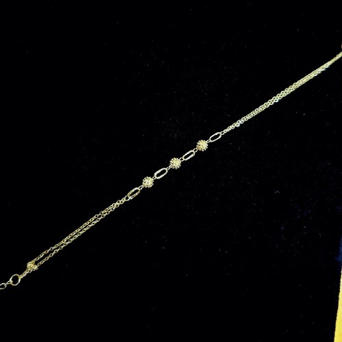 weight (1.67)gr Length (18cm) انسيال ذهب عيار ١٨