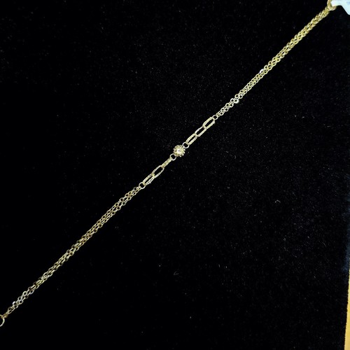 weight (1.59)gr Length (18cm) انسيال ذهب عيار ١٨