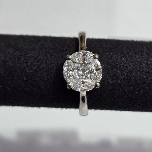 Ring Diamond (18k) weight (3.88)gr (0.95)crt (VVS-FG)L.G.D