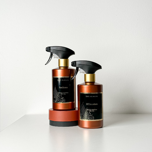 Special edition - Millennium Top: Grapefruit and Frankincense Mid: Tobacco, Spices and Leather Base: Amber Gris and Musk
Radisson Top: Saffron and Mandarin Heart: Peony Base: Woods and Musk