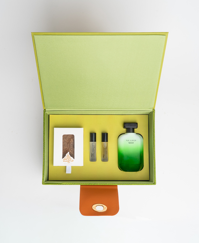 Green collection - مجموعة مميزه بمحتواها العطري والبخوري عطر 100 مل للجنسين 2 مسك رول فاخر 6 غرام بخور جار هندي