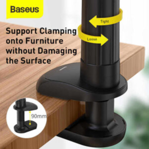 Baseus Otaku Life Rotary Adjustment Lazy Holder - One-piece Foldaway Metal Material 360° Rotation Adjustment Bedside & Desktop Universal Mobile & Tablet Universal Suitable for All Kinds of Settings