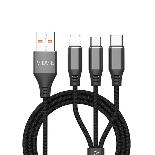 Data Cable  CB468  Output: 5V/3A max  Material: Fabric  CABLE  3 in 1 LENGTH  120cm
