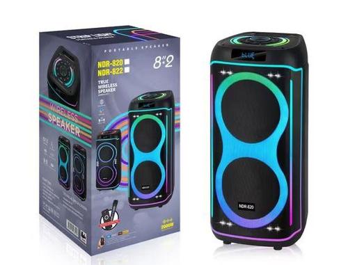 NDR-820 2025 سبيكر - NDR-820 2025 Hot Selling Outdoor Double 8 J.BL DJ Party Box BT Portable Speaker Featuring Colorful Light Microphone