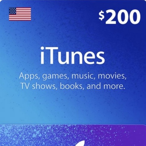 ايتونز امريكى ٢٠٠ دولار &يتم الإرسال عبر whatsApp