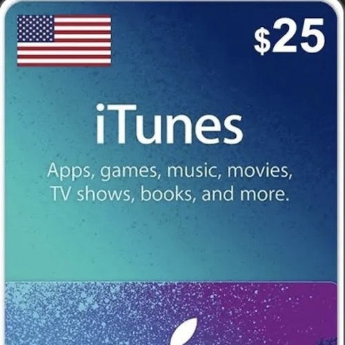 ايتونز امريكى ٢٥ دولار &يتم الإرسال عبر whatsApp