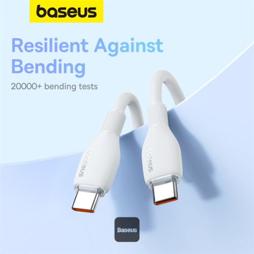كابل شحن سريع من سلسلة Baseus Pudding مع نقل بيانات عالي السرعة من النوع C إلى النوع C 100W 5A 1.2M