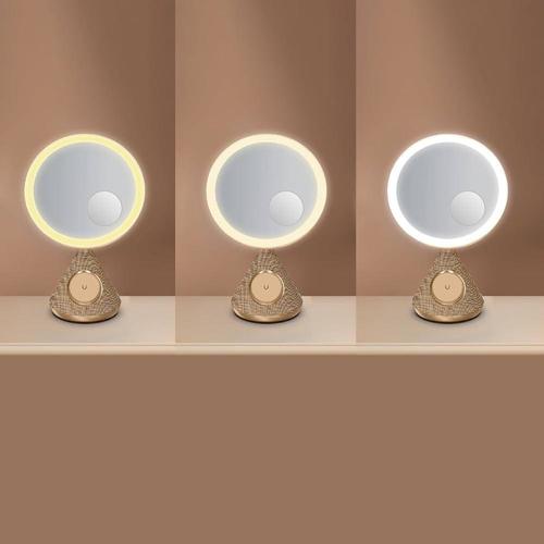 مرآة مكياج LED ومكبر صوت من بورودو، متوافقة مع ماج سيف، مسافة نقل بلوتوث تصل إلى 30 مترًا، خرج لاسلك