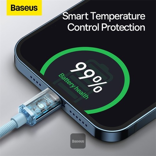 كابل USB من النوع C من سلسلة Baseus Crystal Shine - شحن سريع لايتنينج، توصيل الطاقة 20 وات 1.2 متر أ
