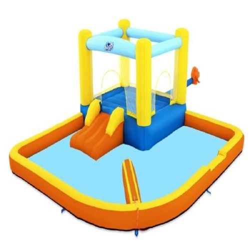 !  Bestway (53381) Portable Beach Bounce Water Park Jumper And Slider/ Pool 3.65 m x 3.40 m x 1.52 m - 3.65 m x 3.40 m x 1.52 m / 11'11