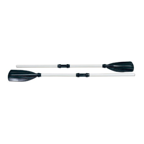 Bestway 2 units Sectional Aluminum Oars 62064 (145cm) ! - Use as two, 1.45m 57”) oars
- Combine and use as a single, 2.18m 86”) twin blade paddle
- Aluminum pole sectionals
- Sturdy twist-locking section connectors and blades
- Content: One pair of oars