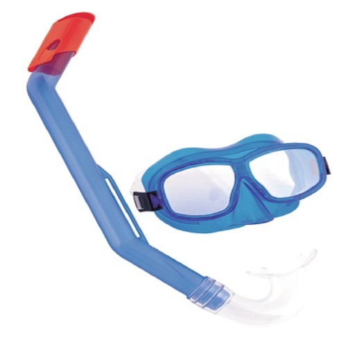 Bestway 24016 swimming kit Child Blue,Purple! - Bestway 24016 swimming kit Child Blue,Purple:

HYDRO-FORCE QUESTED SNORKEL SET™
- Aviator style poly carbonate lenses
- Comfort fit, double feathered edge skirt to prevent against leakage
- Soft comfort-fit snorkel mouthpiece
- Fully adjustable head strap
- Dry-top snorkel technology prevents virtually all water infiltration