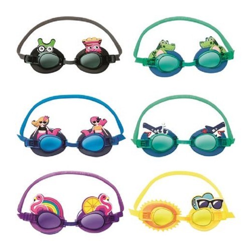 BESTWAY CHARACTER GOGGLES (21080) -KDR (366x76cm)! - BESTWAY CHARACTER GOGGLES (21080)

Soft, comfort-fit eyecups
UV protective coating
Fuly adjustable silicone head strap
100% latex free
6 assorted character designs
For ages 3+