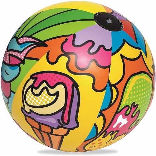 Collection of colorful inflatable beach ball art 31044 -KDR! - Product Dimensions 25 x 25 x 25 inches

Bestway Art Collection Pop Beach Ball.

It has a fun and bright design that is perfect for summer.

Made of sturdy and tested vinyl.

Approximate diameter when inflated: 35.8 in.

From 3 years.