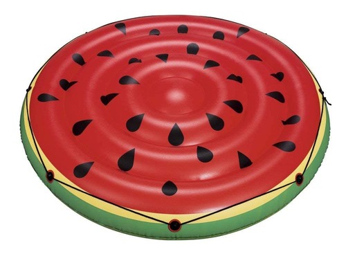 Bestway Watermelon Floating Air Mattress 1.88 CM 43140! - The Bestway floating air mattress, with its watermelon design, is an inflatable water bed for the pool This pool float is large enough to hold an adult and it will bring a lot of memorable moments at the pool! It is made of good quality vinyl with a thickness of 0.43 mm and a size of 188 cm.  It comes equipped with a safety valve protecting from unexpected deflation.

installation included