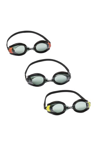 Bestway Pro Racer Goggles 21005! - Soft comfort-fit eyecups
- High-definition smoked lenses
- Fully adjustable nose bridge and silicone head strap
- Content: One pair of goggles Bestway Pro Racer Goggles, Unisex, Black, Blue, Green, Orange, Black, Junior, 7 yr(s),