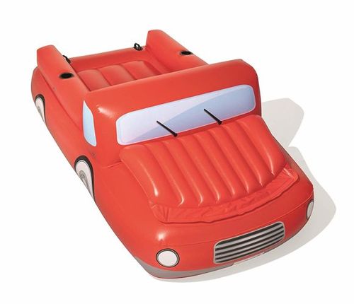 ! BESTWAY INFLATABLE TRUCK + REFRIGERATOR 280X149 CM 43192 - Enjoy the sunshine on holiday whilst relaxing on this giant inflatable red truck CM. 280X149 The inflatable is made from sturdy pre-tested vinyl for comfort and durability With Cooler For 2 persons with beverages saver