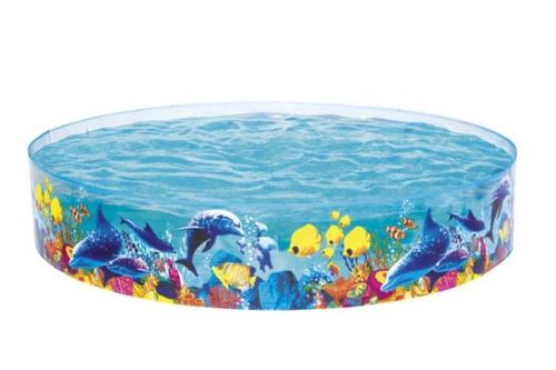 Bestway 55031 kids' play pool 244cm x H46cm! - Bestway Fill 'n fun pool 244cm x H46cm:FILL 'N FUN POOL
- Rigid heavy-duty PVC sidewall permanently attached sturdy vinyl bottom
- Repair patch included
- Designed water capacity: 1,612 L 426 gal.)
Content: One pool, repair patc
installation included