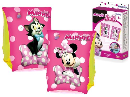 Armrests Minnie 25x15cm 91038 Bestway! - hildren's armrests Minnie Mouse Pre-tested durable vinyl. 3 to 6 years; 10 - 30 Kg. Dimensions: 25 x 15 cm. 
installation included