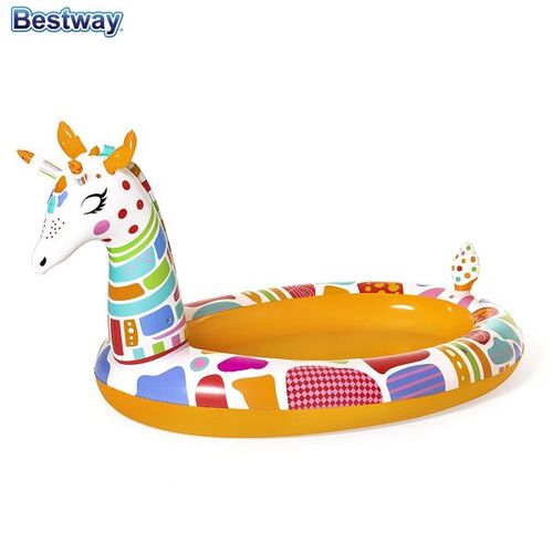 Bestway 53089 kids' play pool Inflatable pool (266x157x127cm)! - Bestway 53089 kids' play pool Inflatable pool:Bestway 53089. Pool type: Inflatable pool, Shape: Oval, Recommended age (min): 2 yr(s), Theme: Groovy giraffe, Hose connection, Material: PVC