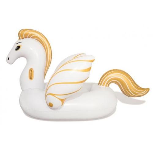 BESTWAY LUXURY PEGASUS 2.31M*1.50M 41118! - Bestway 41118, Gold, White, Ride-on float, Vinyl, 90 kg, 1400 mm, 2.23 m