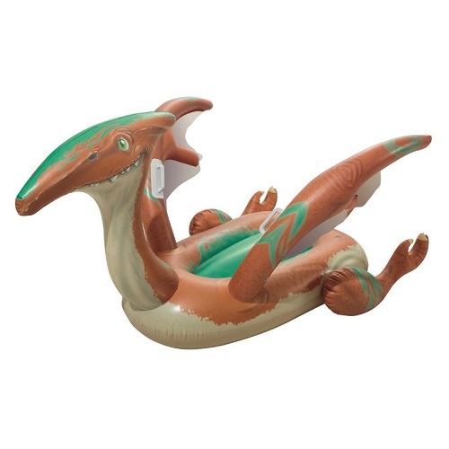 Bestway Dinosaur Shape Pool Float 41105 (198x135cm)! - Designed to get kids moving, grooving and out of the house, the prehistoric ride-on puts the focus back on fun! The prehistoric ride-on is a fun way for floating around the pool. The float comes with heavy duty handles so kids can hang on tight while they wade the day away on the water! The prehistoric ride-on has movable arms so kids can really feel like they are flying across the water! Grab a handful of friends to ride their realistic looking dinosaurs together and they will be in command of the water and the center of attention. installation included