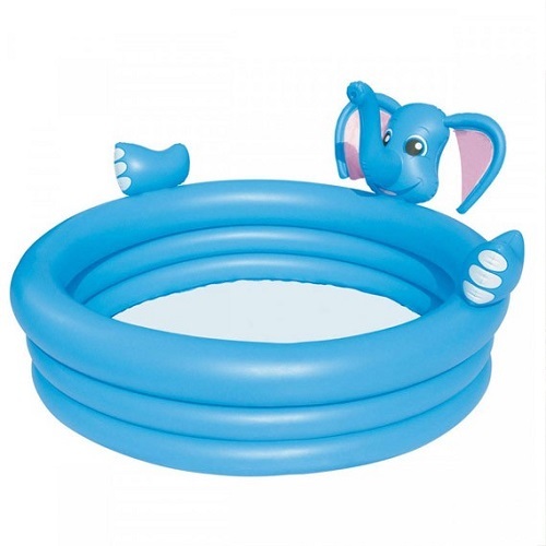 Bestway 3Ring Elephant Spalsh Pool - 53048 (152cm X 74cm )! - pecification

- 1.52m x 1.52m x74cm (60” x 60” x29”)
- Designed water capacity: 324L ( 86gal.)
- Safety valves
- Sturdy pre-tested vinyl
- Water sprayer attaches to garden hose
- 3 ring inflatable walls
- Full colour box
- Releases pool water with the easy-to-use drain valve
- Content: One pool, repair patch
- Adult supervision recommended at all times when children are using pools.
- Air Pump is not included 
installation included