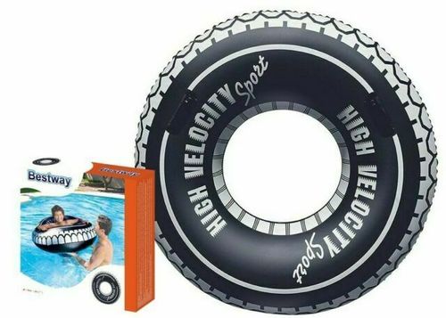 Bestway Inflatable High Velocity Tire Tube 119cm 36102! - Bestway Inflatable High Velocity Tire Tube 119cm:HIGH VELOCITY TIRE TUBE
- Safety valve
- Sturdy pre-tested vinyl
- Heavy-duty handles
- Repair patch included
Content: One swim tube, one repair patchinstallation included