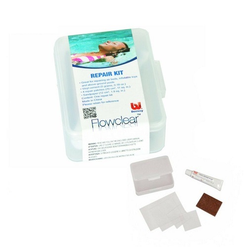 Bestway 58275 inflatable repair kit! - Specification of the Bestway Repair Kit:Vinyl cement (5 grams, 0.18oz)4 repair patches (70 cm2, 11sq. in)Sandpaper (12 cm2, 1.9sq. in)Storage boxEasy to UseProlongs the life of your inflatableinstallation included