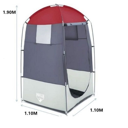 BESTWAY 68002 Pavillo Shower Tent Station Port 110 x 110 x 190 cm ! - Bestway Station Port:STATION PORT
- Changeroom offers privacy and is great for the beach lake or pool
- Fabric: 170T polyester PA300mm coated
- Ground protection: 110G/M2 PE
- Product unit weight: 2.2 kg (4.9 Lb)
- Side windows
- Removable floor drain
Contents: One tent, one carry baginstallation included