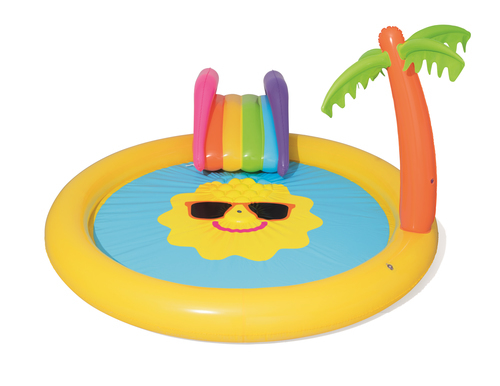 Bestway 53071E Sunnyland Splash Play Kids Pool, Multicolor  (2.37 X 2.01 X .43M) - Bestway 53071 kids' play pool:Bestway 53071. Capacity: 225 L. Shape: Round, Recommended age (min): 2 yr(s), Hose connection, Material: Vinyl, Product colour: Multicolour