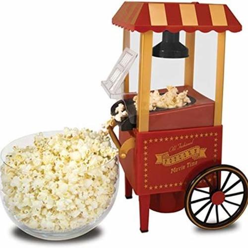 Machine A Pop Corn KW01-001 ! - Popcorn machine with compact retro design. Thanks for the special method of cooking with hot air, it makes fragrant, light popcorn in few minuts, perfect for natural snack, small and compact, it's perfect for parties at home