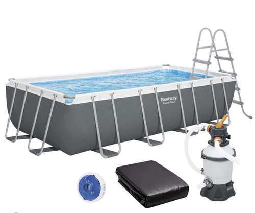 Model  2023 Bestway 56671 Power Steel Rectangular Above Ground Pool 488x244x122 Cm wthi felltar and