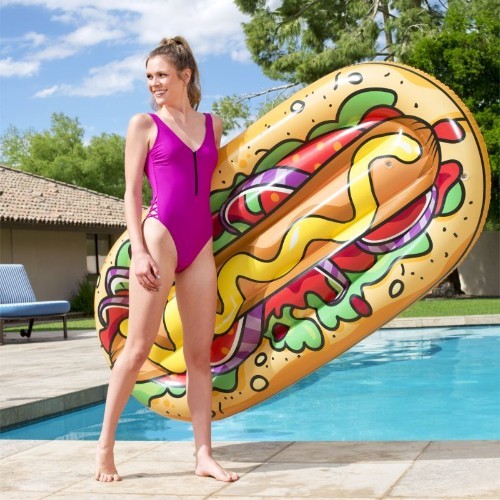 Bestway 43248 Hot dog pool lounge inflatable lilo mattress 1.90m x 1.09m -KDR!
