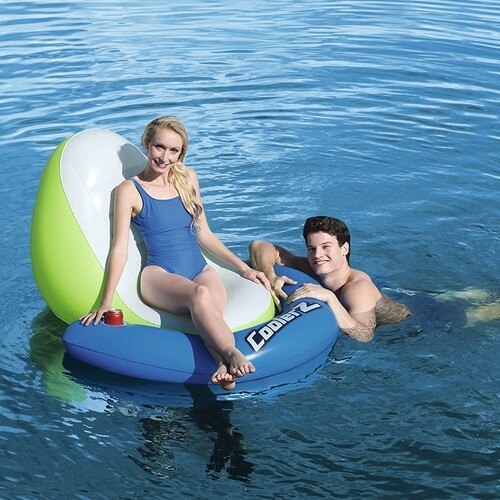 Bestway Sit-N-Sun Lounge Pool 43136 (150 x 140cm)! - The sit-n-sun lounge seats one and sports superior features such as inflate-shield puncture resistant material Features 1 built-in cup holder so your favorite beverage is always close by Backrest for additional comfort and an inflated, attached footrest to keep you relaxed while you are floating on the water installation included