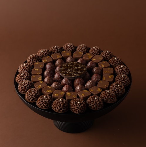 flower black tray - 700 gm flower , wafer and cheese cake