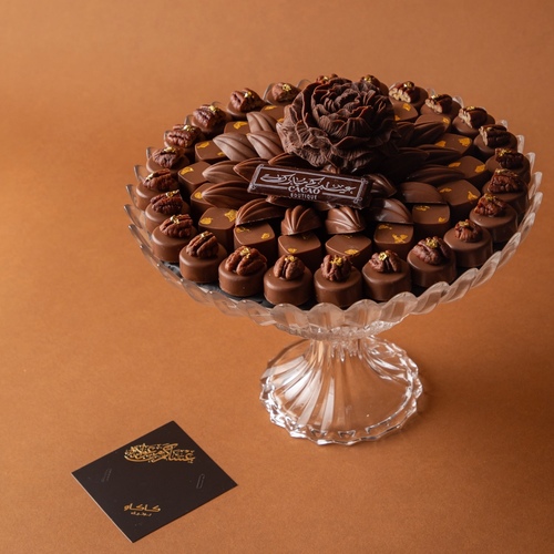 Elegant Tray - ثلاث انواع من الكاكاو&nbsp; بيكان باي ، ويفر وجندويا&nbsp; ٧١ قطعه