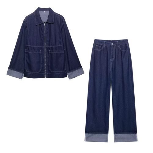 two pieces jeans