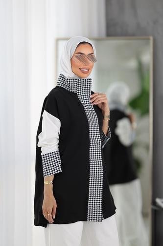 قميص اسود ابيض