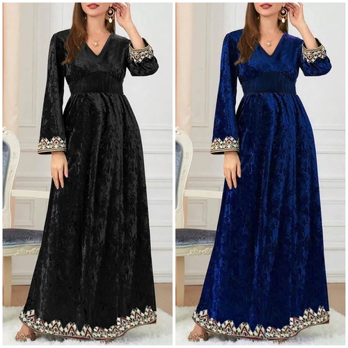 فستان مخمل لونين