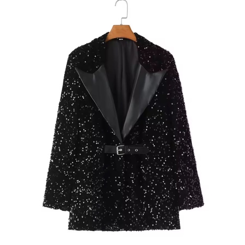 جاكيت اسود ترتر