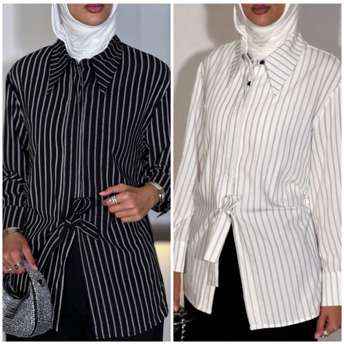 قميص مخطط لونين