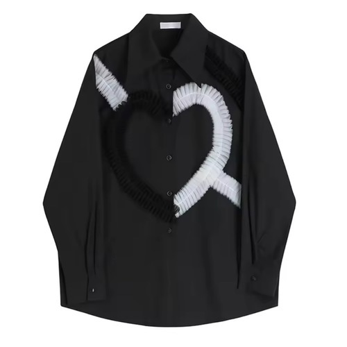 Black & white heart shirt