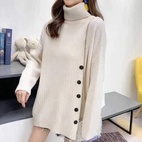 High neck Off white- pink