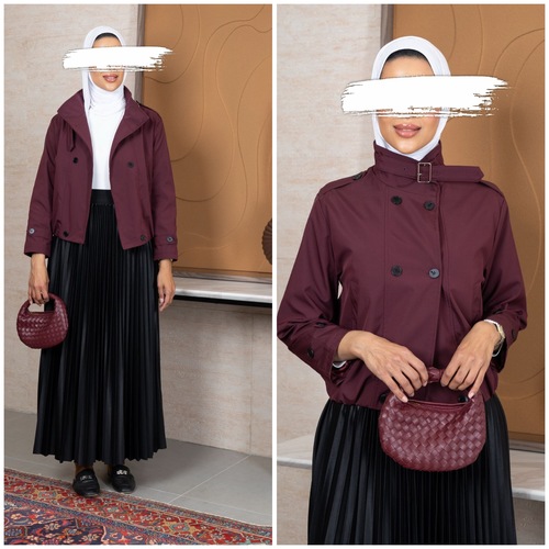 جاكيت برقندي قصير code 033