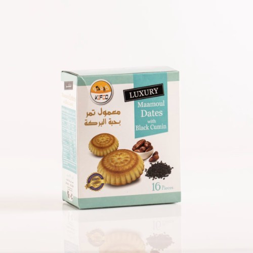 Maamoul dates with habat al Baraka - Weight per piece 20 grams

16 pieces

 Total weight 320g