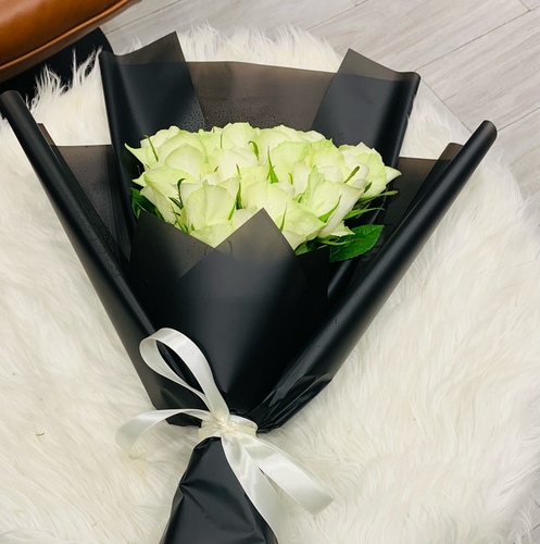 white Rose bouquet sl 15 pcs