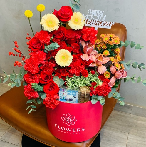 New year gift fresh flowers box 2